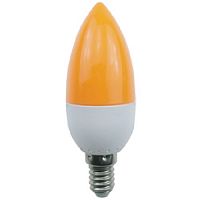 Лампа светодиодная Ecola Color С37 Свеча Е14 220В 6Вт Желтая 36х98мм картинка 